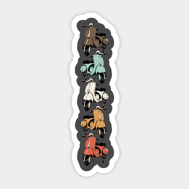 Piaggio Vespa scooter colors Sticker by frankymonty